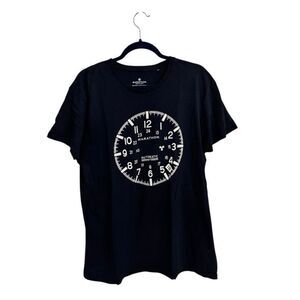 Marathon Watch Graphic T-Shirt Women’s 3XL Black Clock Dial Tee 100% Cotton